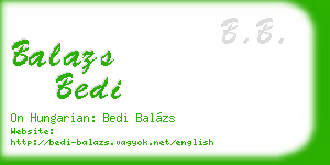 balazs bedi business card